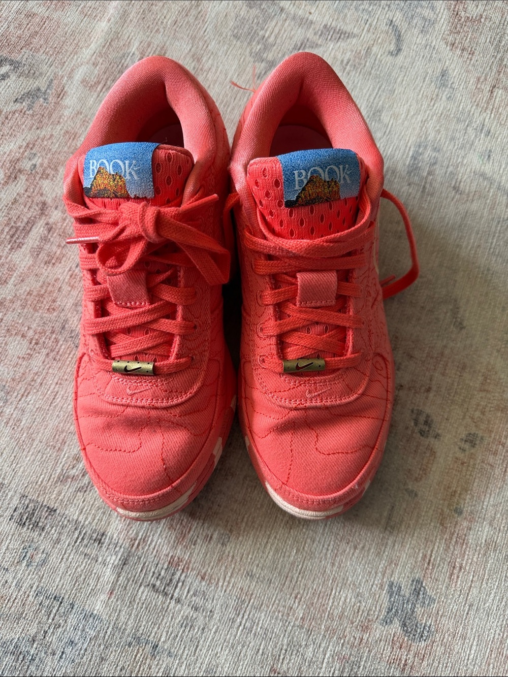 Nike Kids Coral/Blue Mountain Patch Sneakers